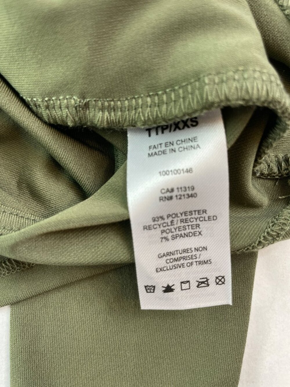 Garage Long Sleeve Cowl Back Top Kalamata Green Women's Size TTP/XXS MSRP$45 NWT - Picture 7 of 8